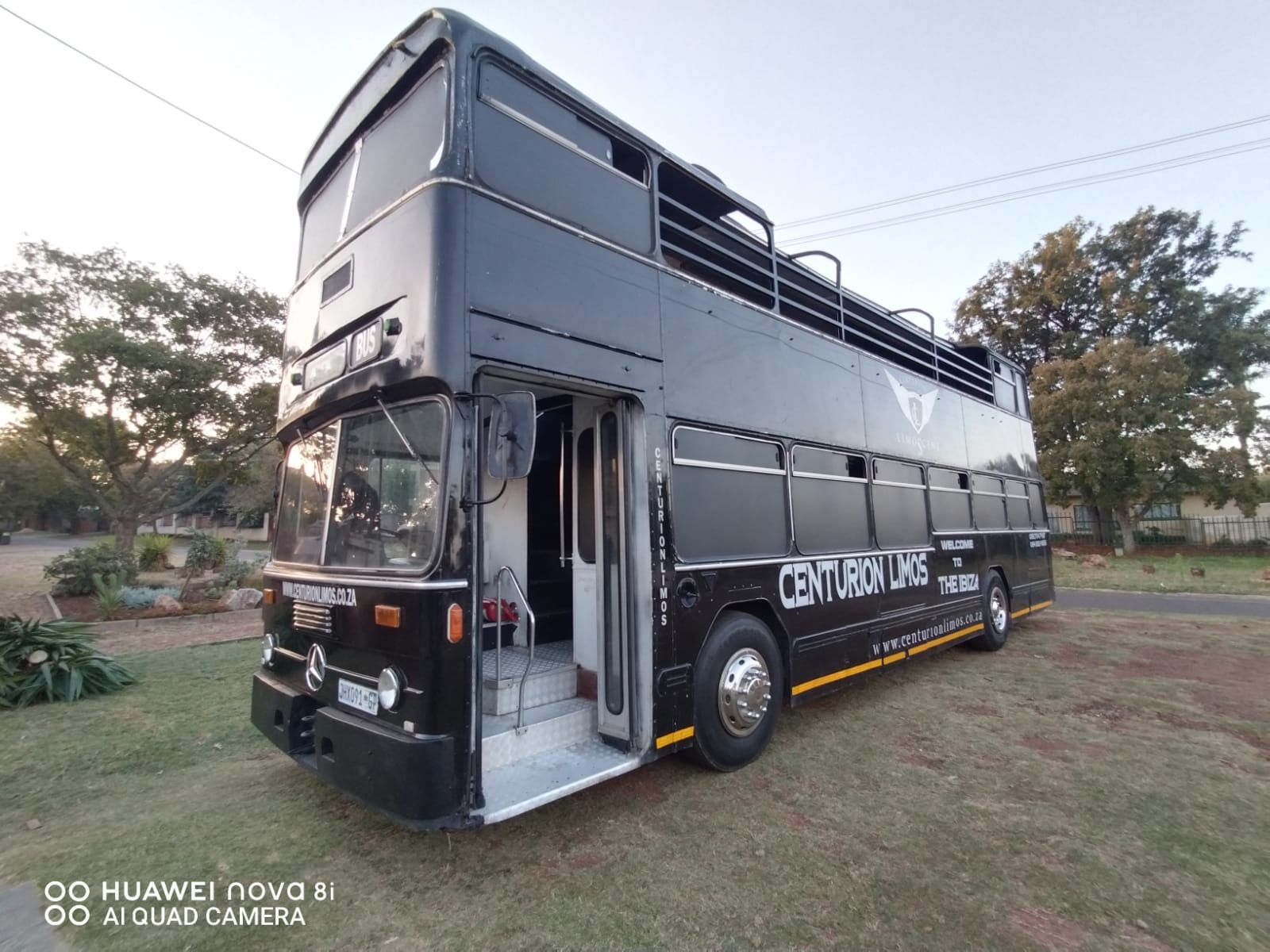 The Ibiza, a 60-seater open-top double-decker party bus