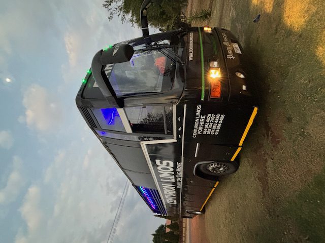 Party bus with LED lights