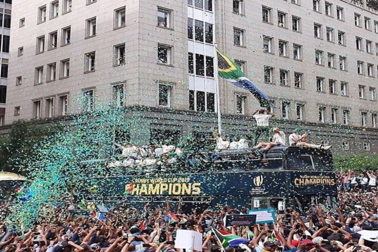 Springboks Rugby World Cup Celebration on Centurion Limos Party Bus"